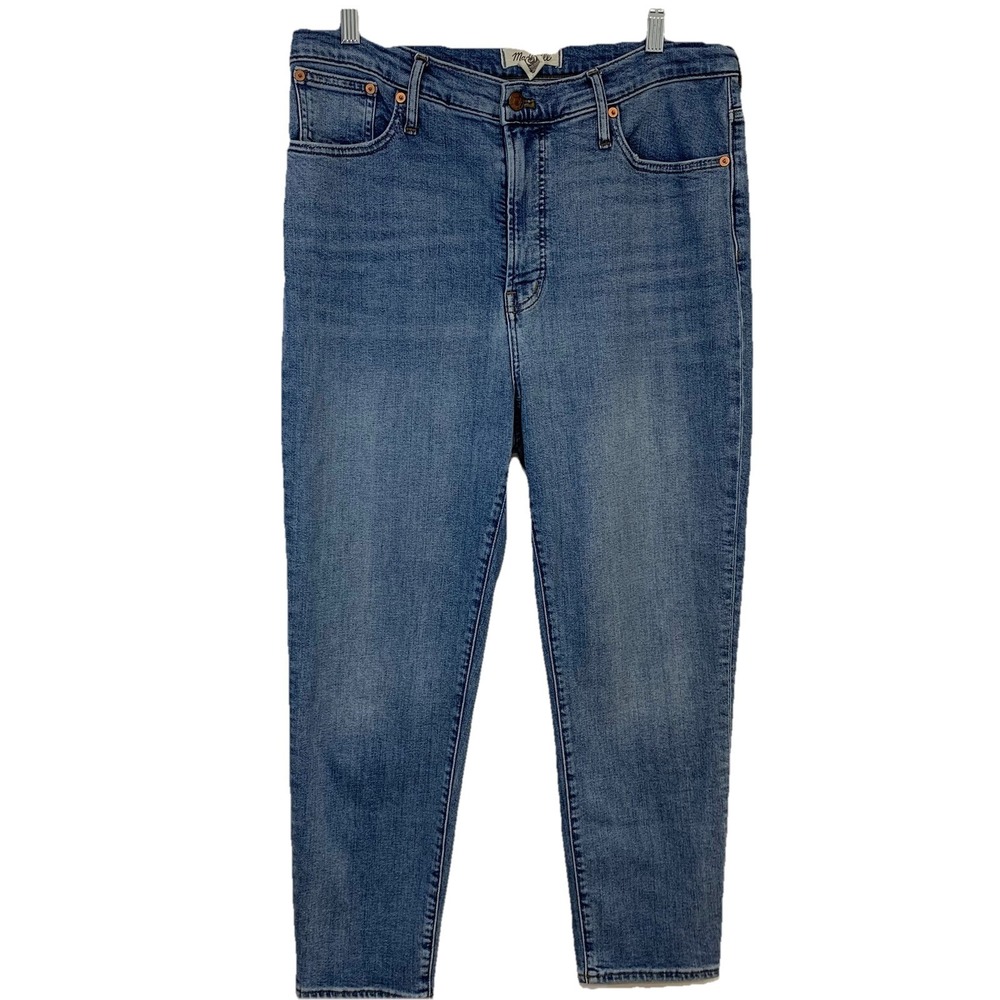 Madewell Perfect Vintage Jeans Blue Size 32  High Rise‎ Stretch Straight Tapered